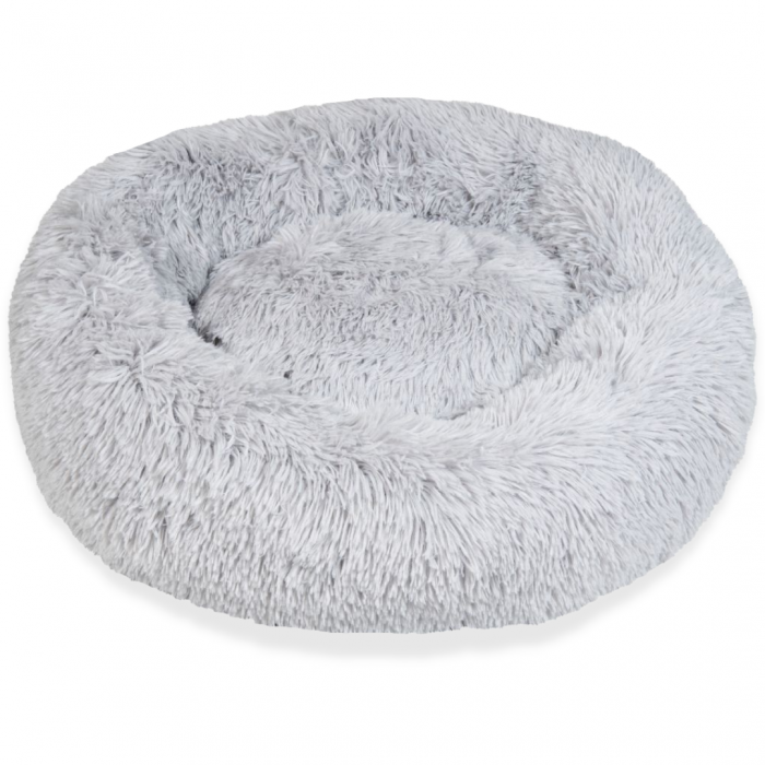 Supersoft Fluffy Donut - Grijs - Made in Europe 100cm