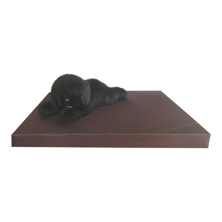 Hondenbed leatherlook bruin 150 x 100 cm