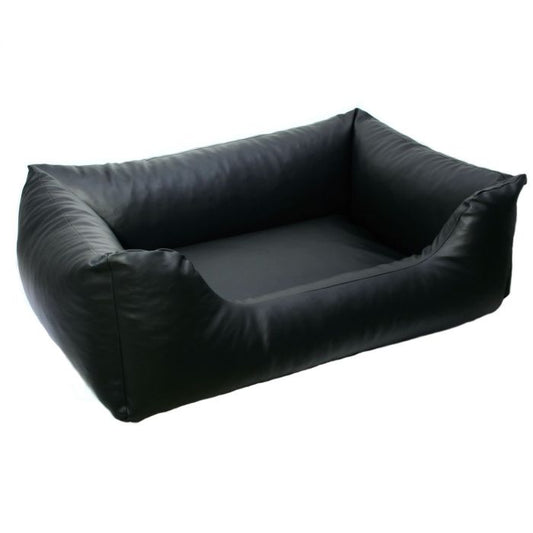 Hondensofa - Leatherlook Zwart 80 x 60 cm