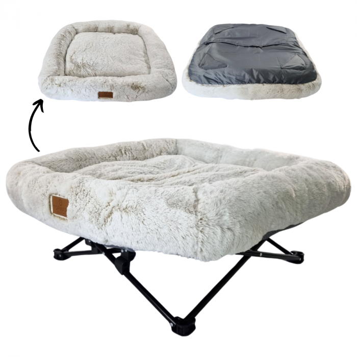 Hondenstretcher Fluffy - Snowy White - 76 x 76 x 13 cm