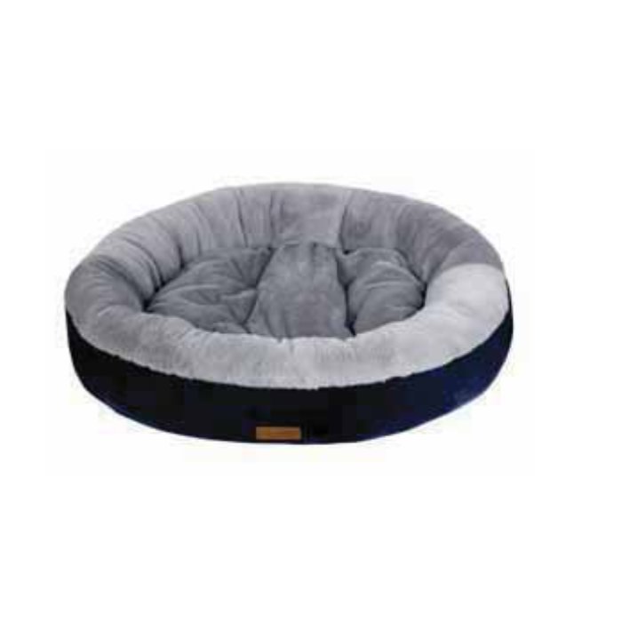 Comfort Donut - Supersoft Hondenmand - Blauw Grijs 130 x 95 x 22 cm