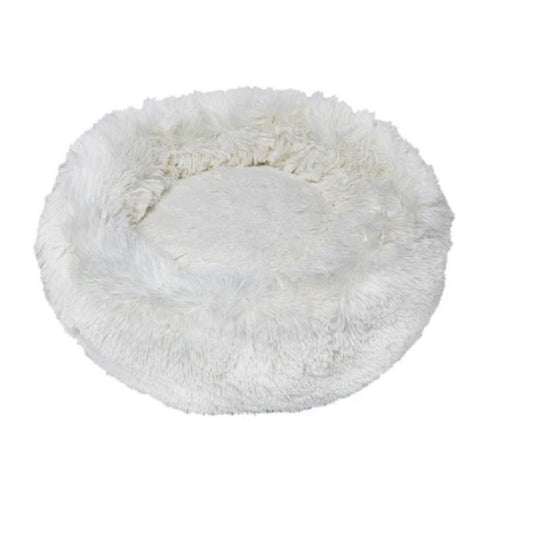 Supersoft Fluffy Donut - Wit - Made in Europe 100 cm